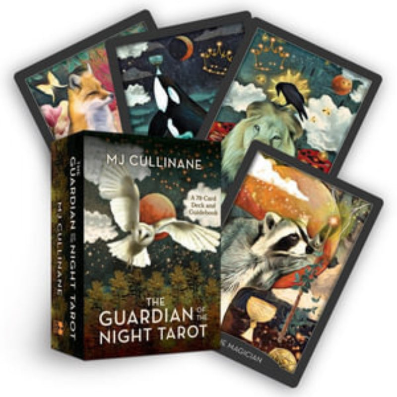 Guardian of the Night Tarot deck with 4 cards showing