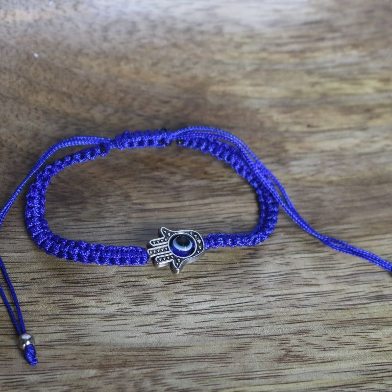 Handmade Turkish Lucky Evil Eye Bracelet Blue Hamsa