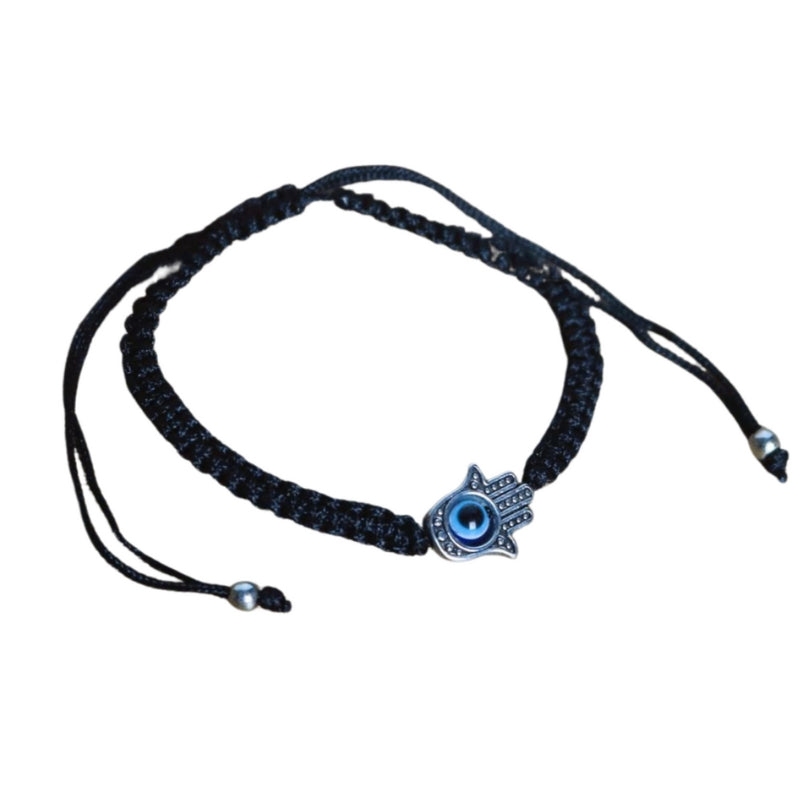 Handmade Turkish Lucky Evil Eye Bracelet black hamsa-Evil Eye Protection Amulet