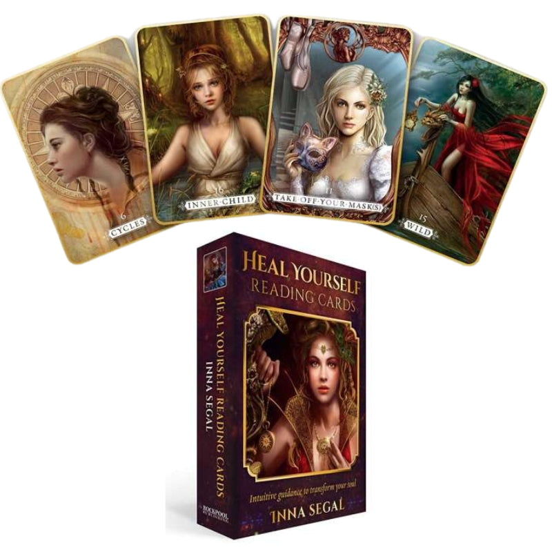 Heal yourself reading cards box with 4 cards