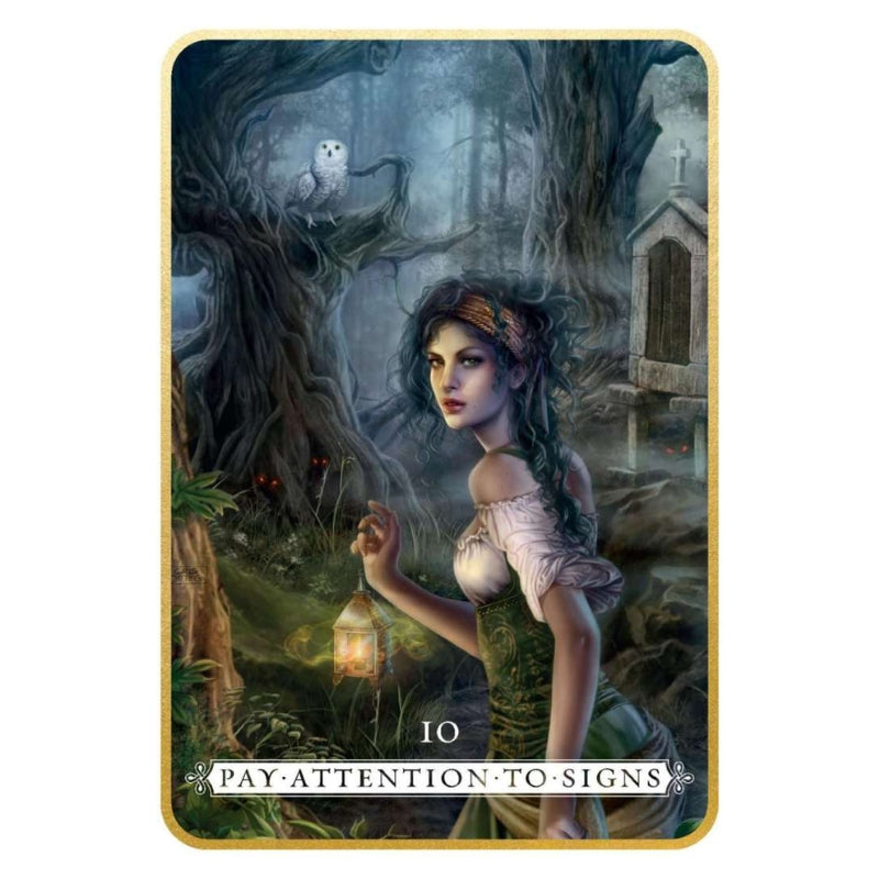 One of the reading cards " pay attention to signs" from the Heal yourself reading cards