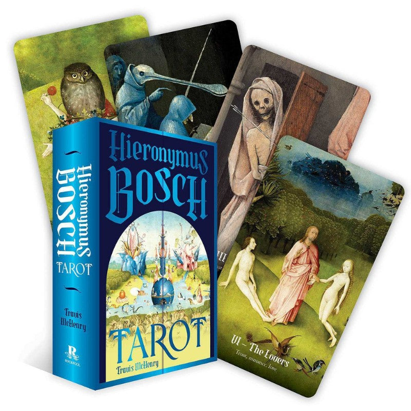 Hieronymus Bosch Tarot box and 4 cards from the deck