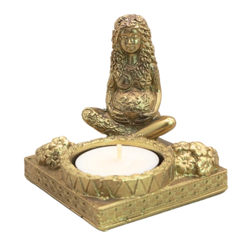 Mother Earth Goddess Tealight Candle Holder
