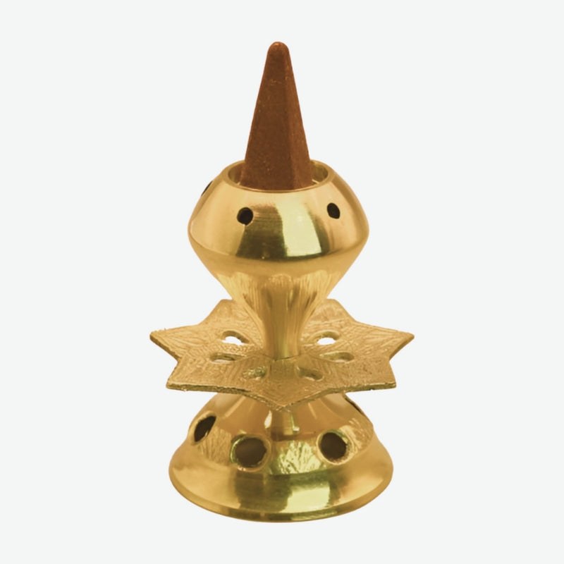 Brass Lotus Incense Cone Holder 