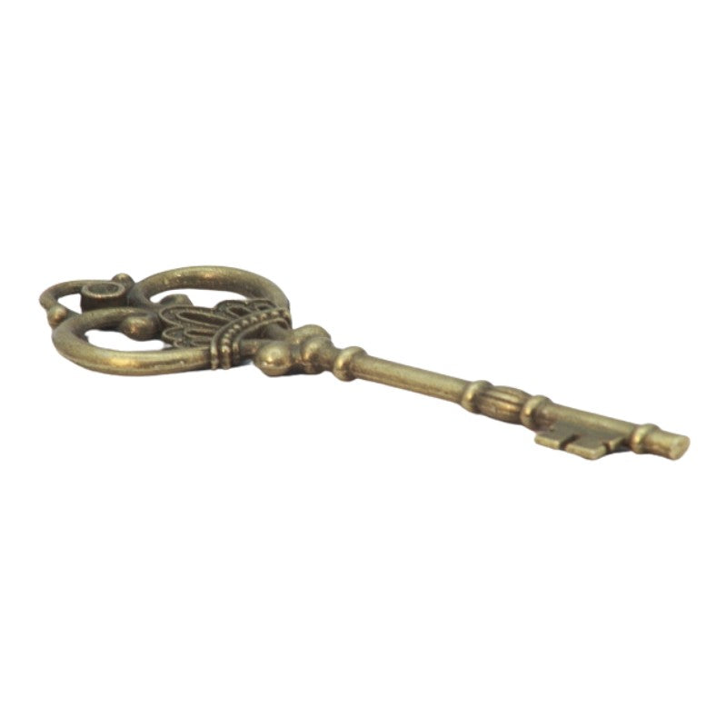 Vintage Skeleton Key Pendant For Wicca, Divination & Spells- Gold