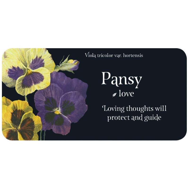 "Pansy" card from the Language Of Flowers Affirmation Cards