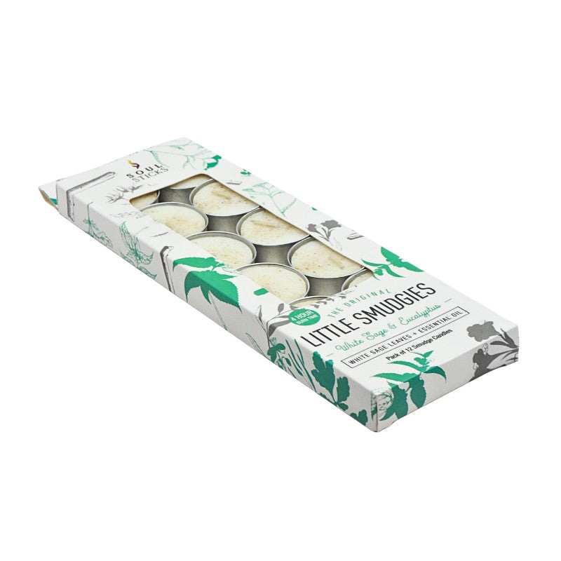 Little Smudgies Tealight Candles-Soul Sticks- White Sage & Eucalyptus