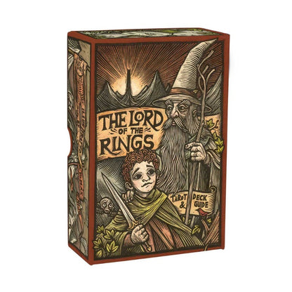 Lord Of The Rings Tarot deck box featuring frodo and gandalf