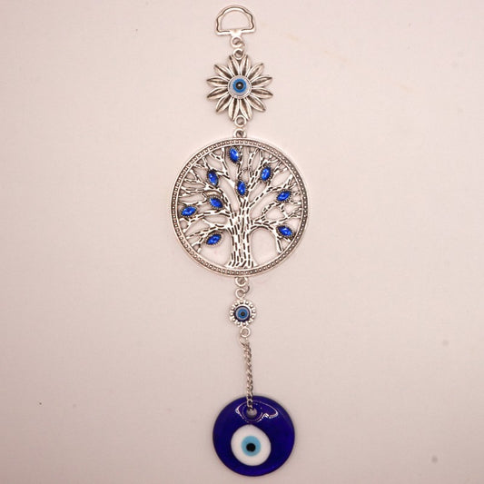 Evil Eye Hanging Metal Ornament- Tree Of Life