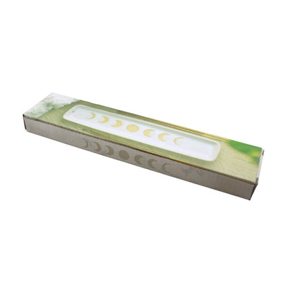 Moon Phase Ceramic Incense Stick Holder / Ash Catcher