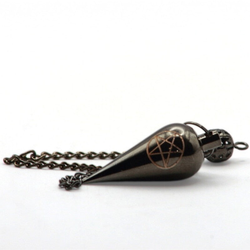 Pentacle Engraved Metal Pendulum