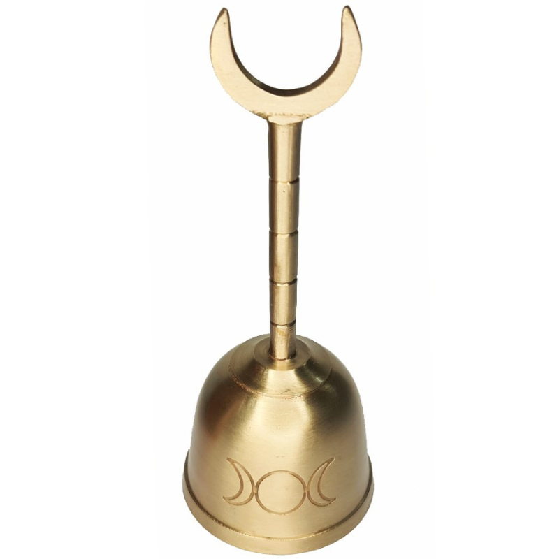 Brass Horned Triple Moon Goddess Altar Bell – Curious Cauldron