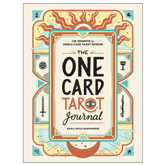 front cover of the one card tarot journal 