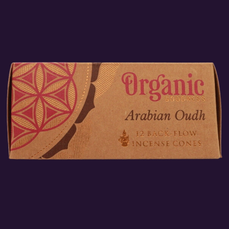 Organic Goodness  Incense Backflow Cones Arabian Oudh