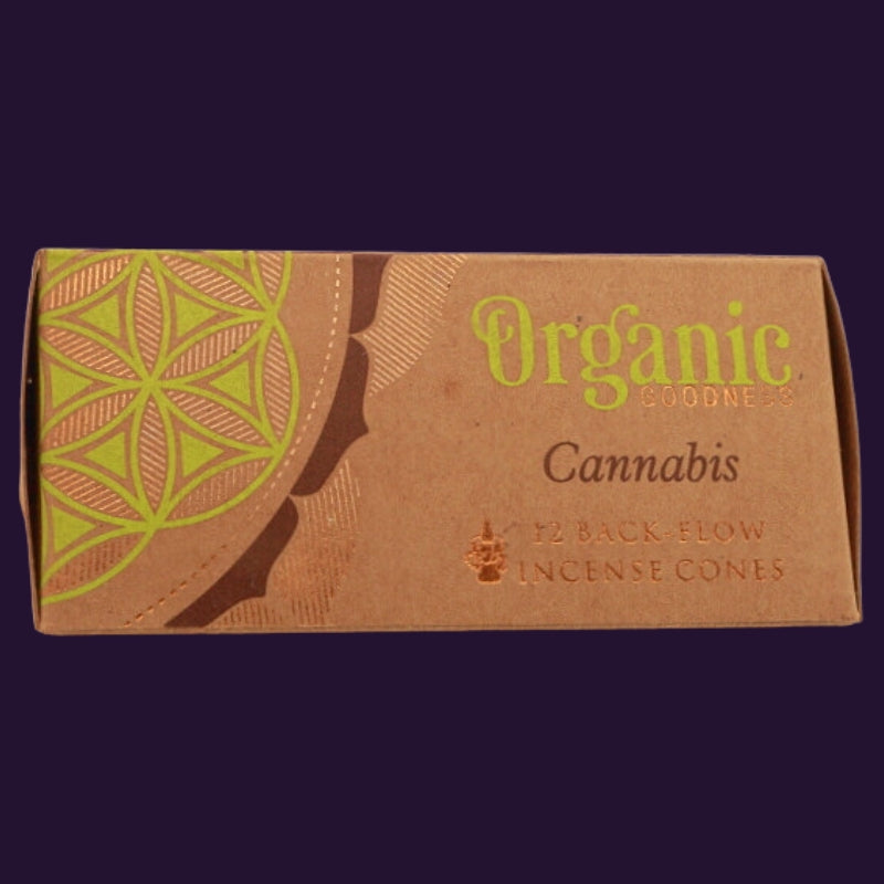 Organic Goodness  Incense Backflow Cones Cannabis