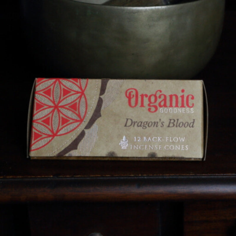 Organic Goodness  Incense Backflow Cones Dragon's Blood