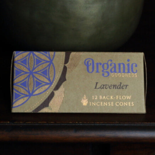 Organic Goodness  Incense Backflow Cones Lavender