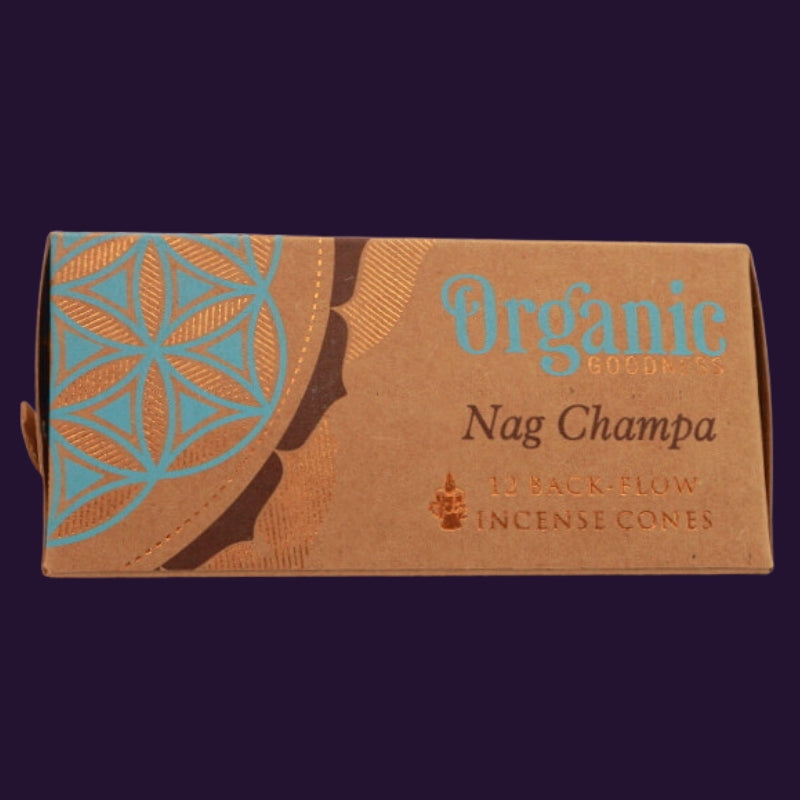 Organic Goodness  Incense Backflow Cones Nag Champa