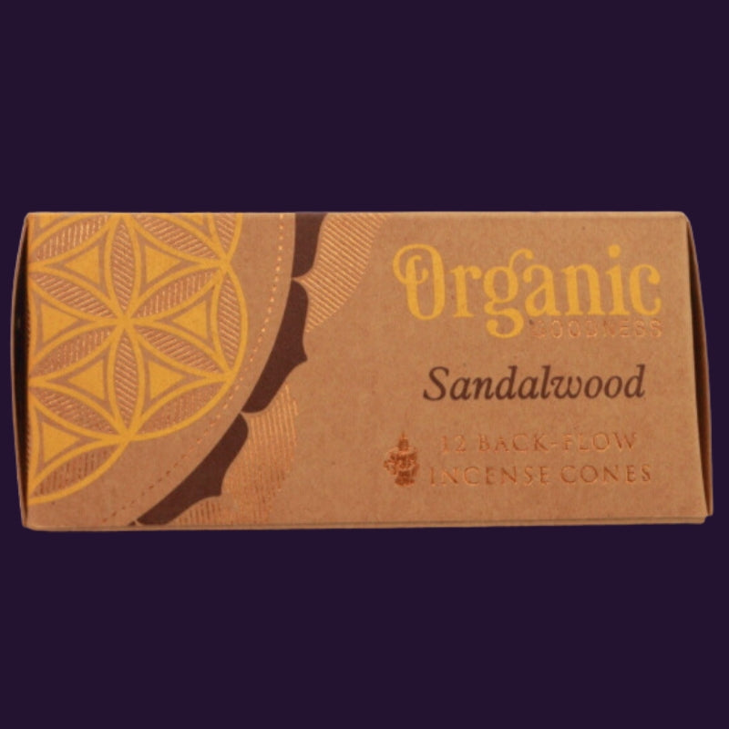 Organic Goodness  Incense Backflow Cones Sandalwood