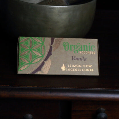 Organic Goodness  Incense Backflow Cones Vanilla