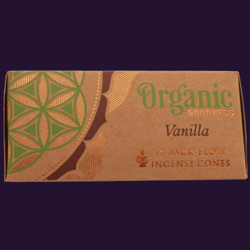 Organic Goodness  Incense Backflow Cones Vanilla