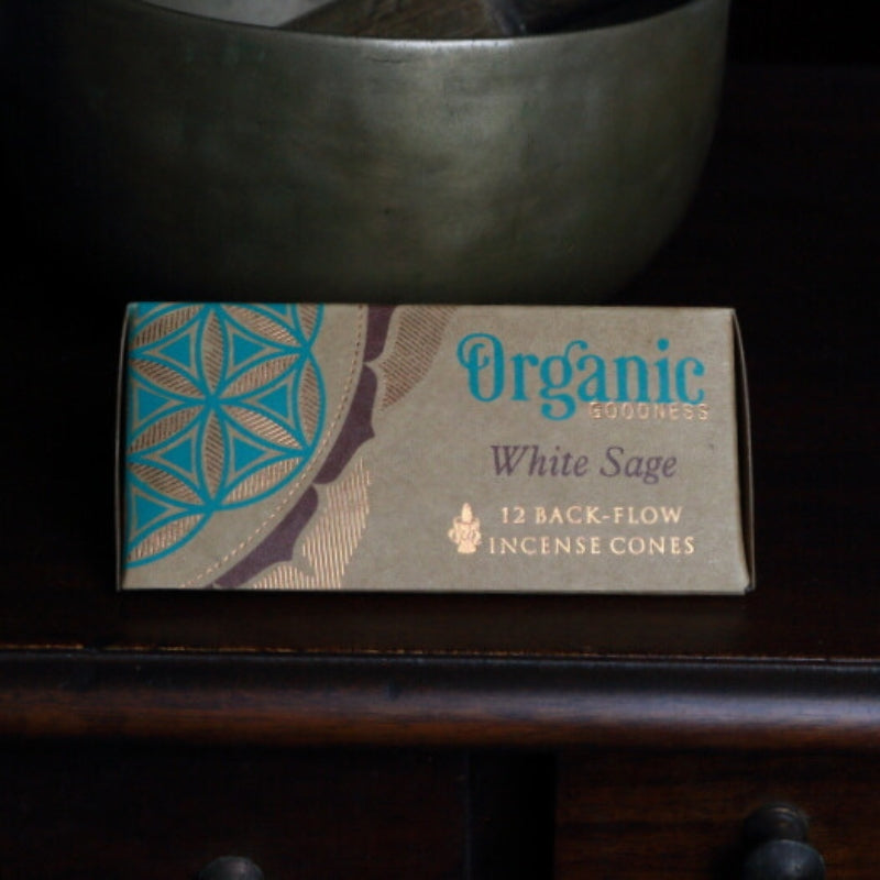 Organic Goodness  Incense Backflow Cones White Sage