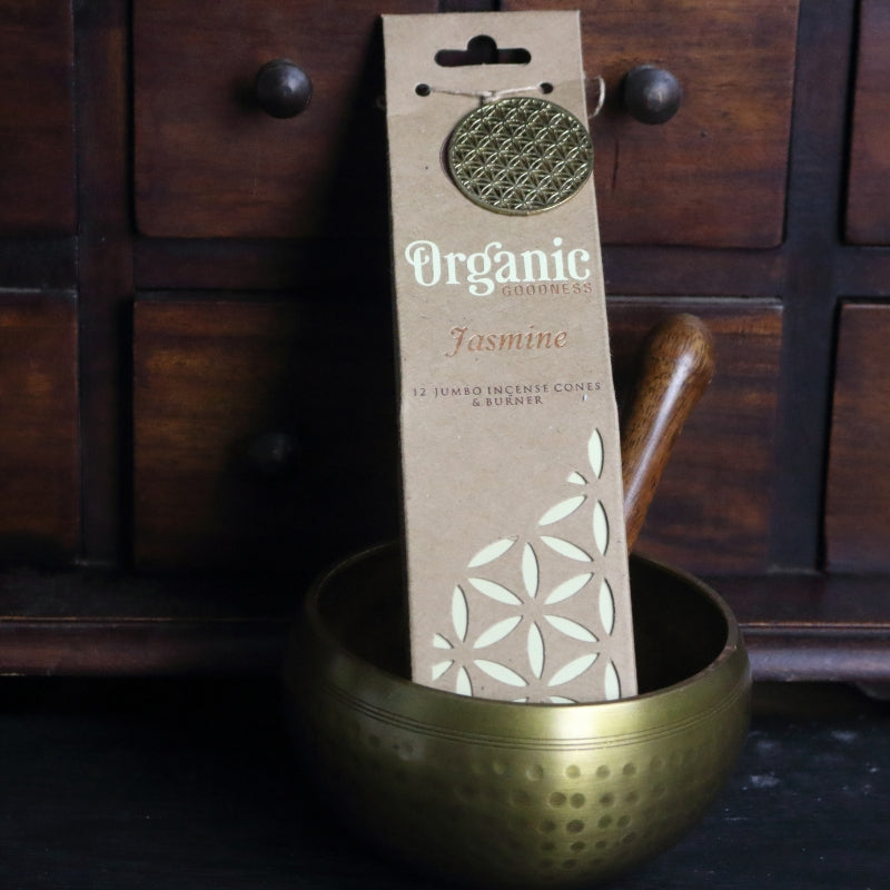 Organic Goodness Incense Cones Jasmine with Ceramic Holder