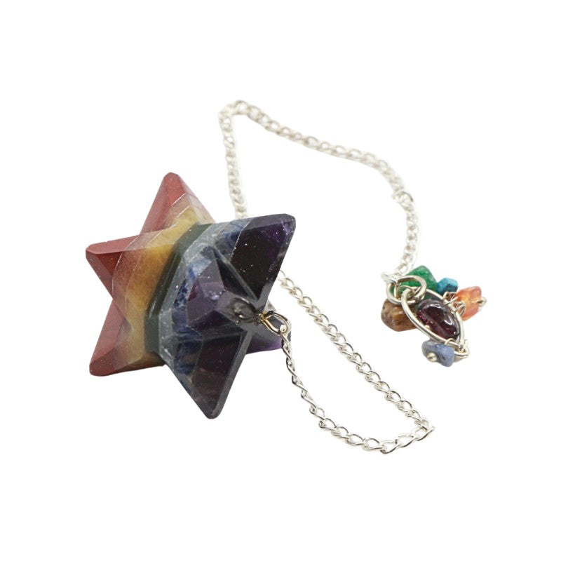 7 Chakra Chip Merkaba Pendulum