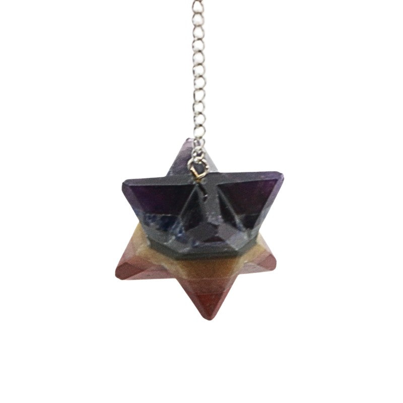 7 Chakra Chip Merkaba Pendulum
