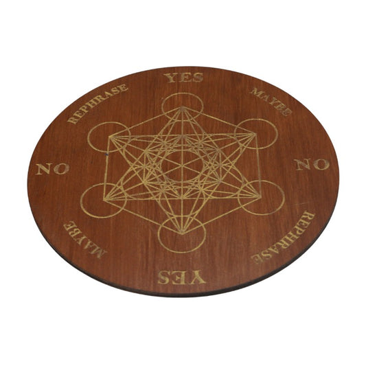 Handmade Sacred Geometry Metatron's Cube Pendulum Board