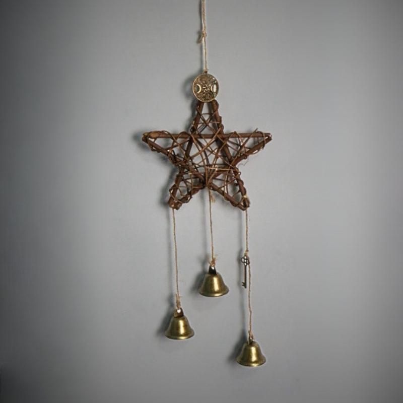 Pentagram Witches Bells - Magical Wind Chimes/ Protective Ward