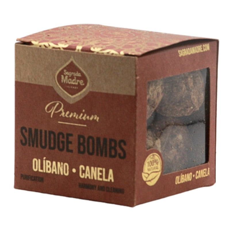 box of Premium Sagrada Madre Smudge Bombs- Frankincense & Cinnamon