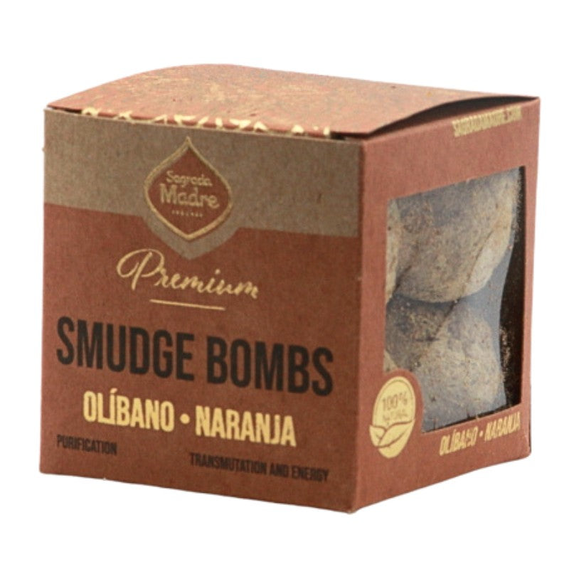 box of Premium Sagrada Madre Smudge Bombs- Frankincense & Orange