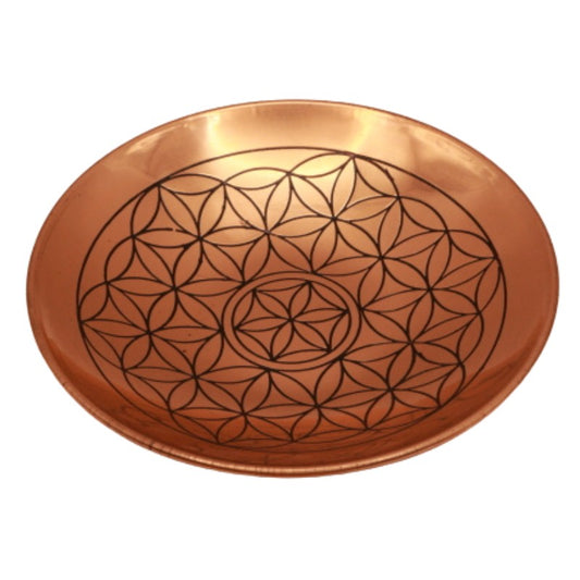 Copper Flower Of Life Altar Plate/