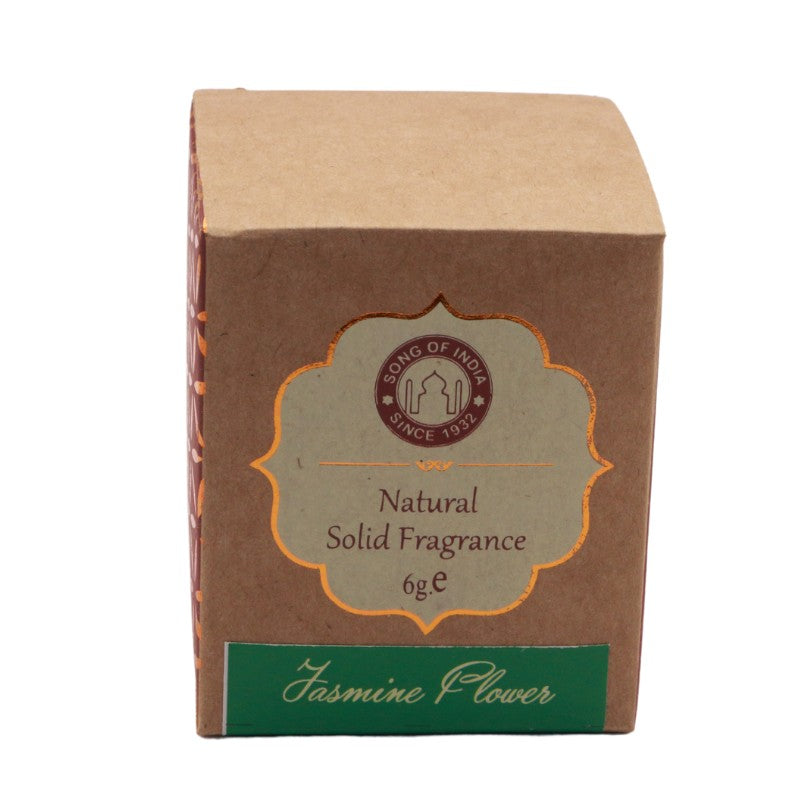 Song Of India Natural Solid Perfume In Rosewood Jar- Jasmine