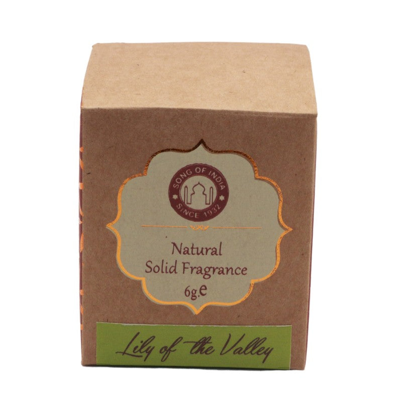 Song Of India Natural Solid Perfume In Rosewood Jar- Lily Of The Valley