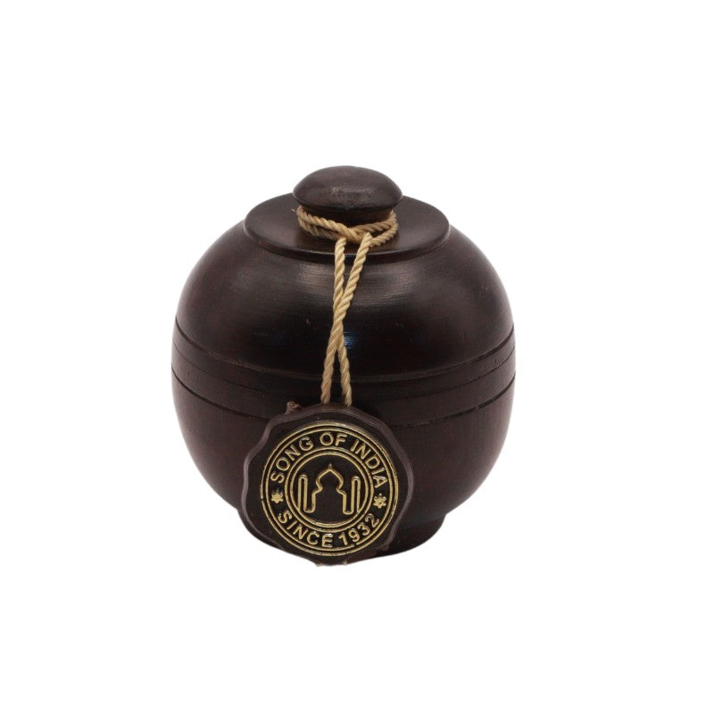 Song Of India Natural Solid Perfume In Rosewood Jar- Amber