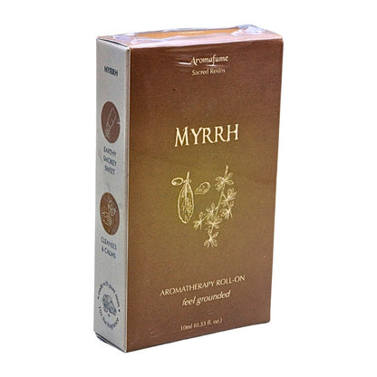 packaging box with light brown and white label