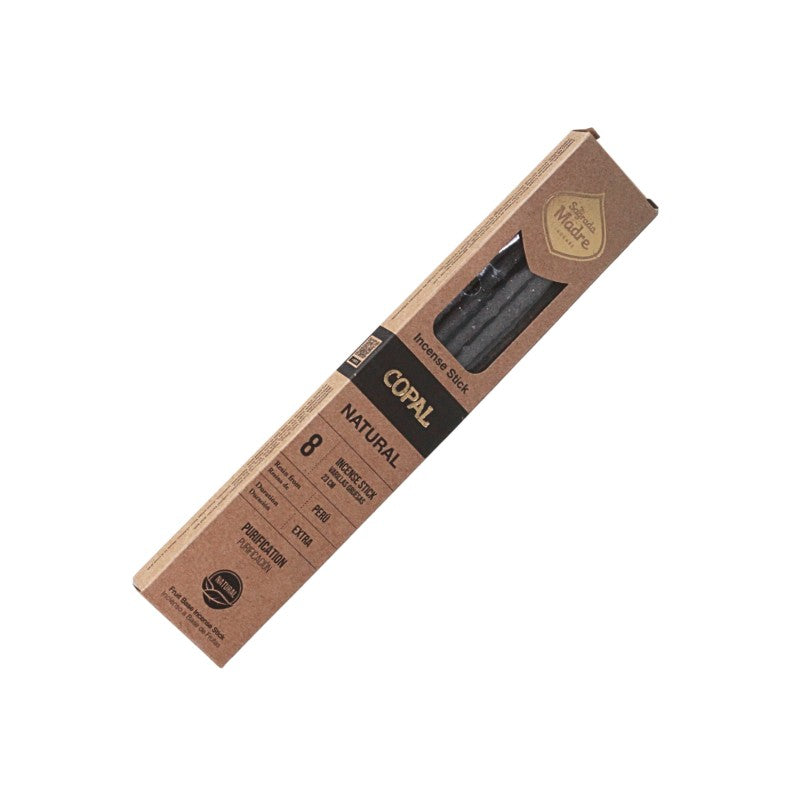 Box of Copal incense on a white background