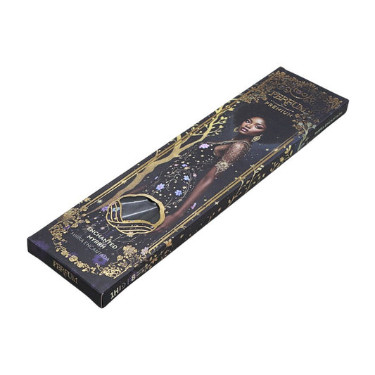 Perfume incense box with decorative design on a white background