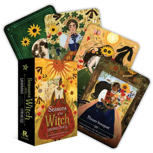 Seasons of the Witch - Lammas Oracle Cards box and 4 cards