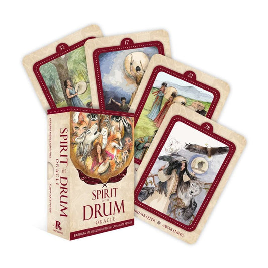 Spirit Drum Oracle cards on a white background