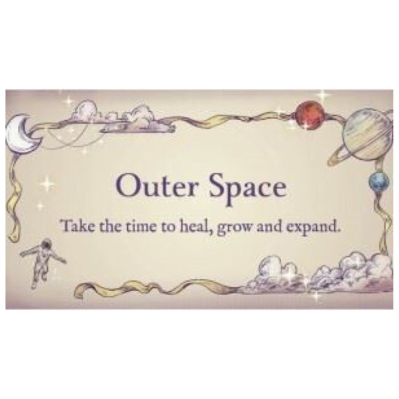 "Outer Space" card from the Star Light Mini Oracle cards