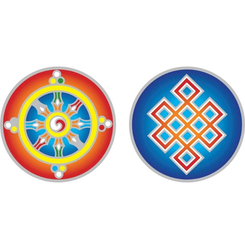 Sunlight Dharma Wheel & Infinity Knot  window sticker