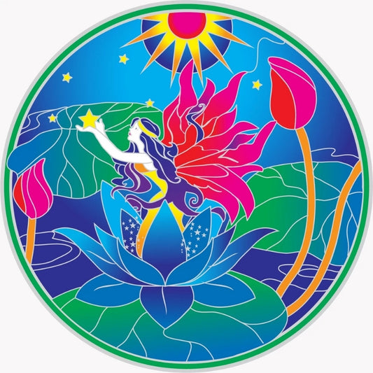 Sunseal Angel Fairy Healing Mandala Window Sticker
