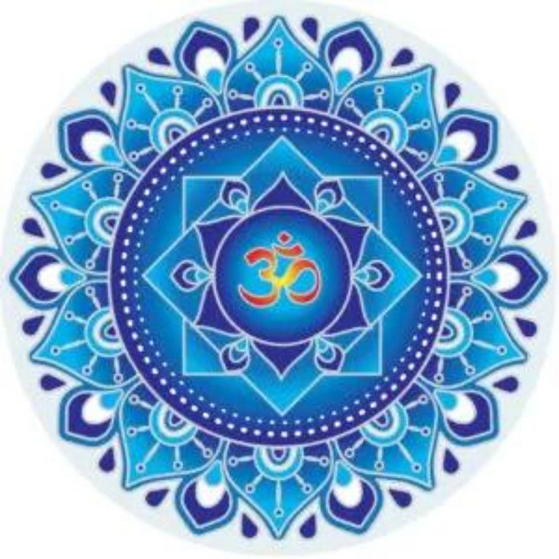 Sunseal Blue Om Mandala Window Sticker