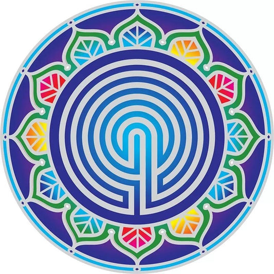 Sunseal Labyrinth Mandala Window Sticker