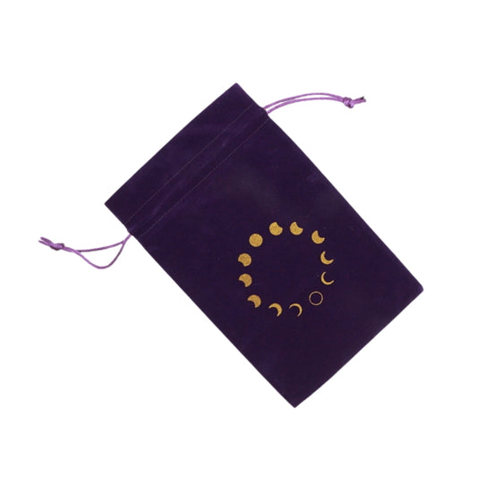 Velvet Tarot Bag 14 x 21 cm - Moon Phases