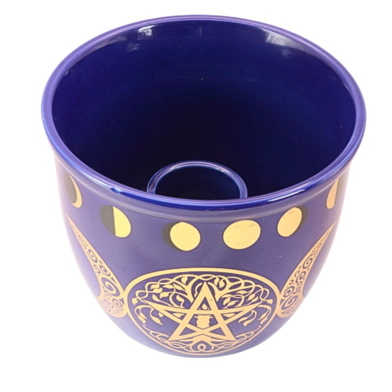 Smudge Bowl- Triple Moon Pentacle