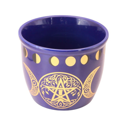 Smudge Bowl- Triple Moon Pentacle